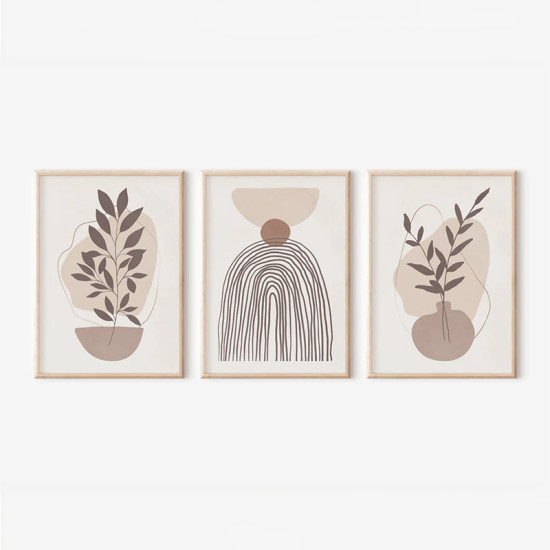 Πίνακας Frendy τρίπτυχος με ψηφιακή εκτύπωση και πλαίσιο 33x1.5x48εκ **