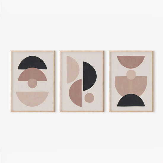 Πίνακας Veyra τρίπτυχος με ψηφιακή εκτύπωση και πλαίσιο 33x1.5x48εκ **