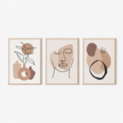 Πίνακας Grende τρίπτυχος με ψηφιακή εκτύπωση και πλαίσιο 33x1.5x48εκ **