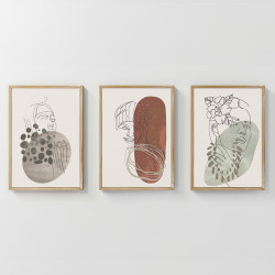 Πίνακας Aelra τρίπτυχος με ψηφιακή εκτύπωση και πλαίσιο 33x1.5x48εκ **