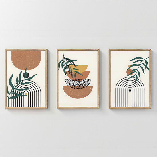 Πίνακας Mylen τρίπτυχος με ψηφιακή εκτύπωση και πλαίσιο 33x1.5x48εκ **