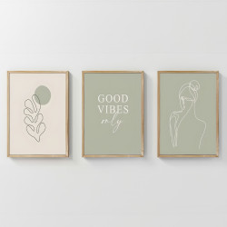 Πίνακας Veyra τρίπτυχος με ψηφιακή εκτύπωση και πλαίσιο 33x1.5x48εκ ** Πίνακας Veyra τρίπτυχος με ψηφιακή εκτύπωση και πλαίσιο 33x1.5x48εκ **