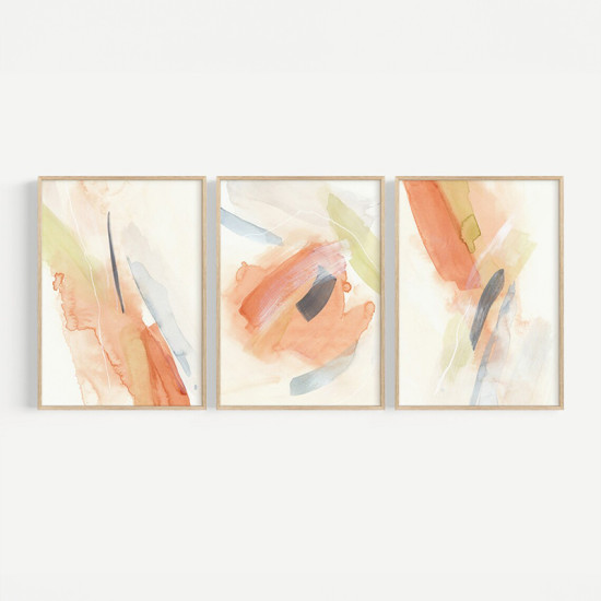 Πίνακας Coris τρίπτυχος με ψηφιακή εκτύπωση και πλαίσιο 33x1.5x48εκ **