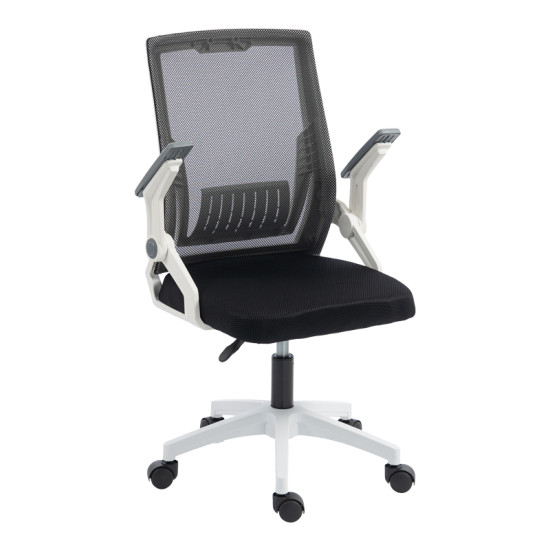 Καρέκλα γραφείου εργασίας Penza λευκή - mesh μαυρο 48x58x92-102εκ **