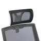 Καρέκλα γραφείου Plymot λευκή - mesh μαύρο 48x58x112-122εκ **