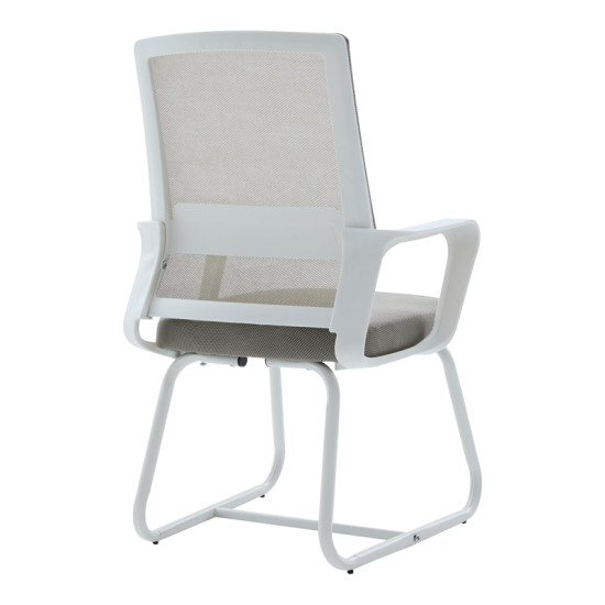Καρέκλα επισκέπτη Palma λευκή- mesh γκρι 46x52x94εκ - 2τμχ. **