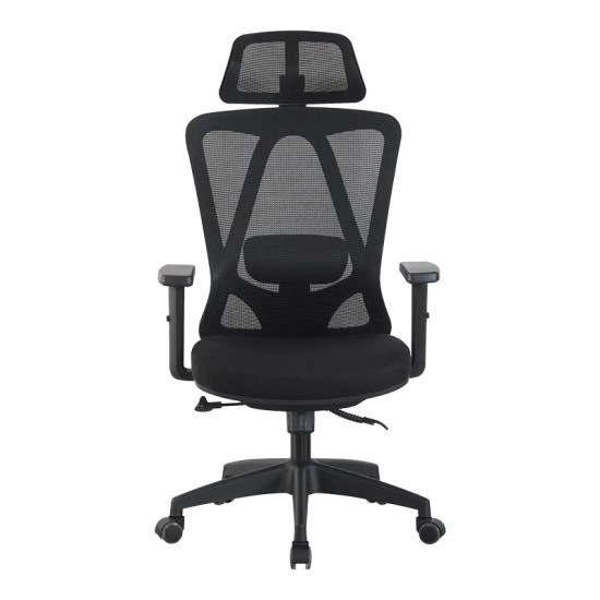 Καρέκλα γραφείου διευθυντή Magida mesh μαύρο 58.5x66x115-125εκ **