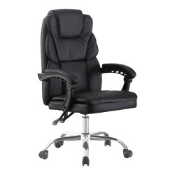 Καρέκλα γραφείου διευθυντή Sanema pu μαύρο 62x67x112-122εκ **