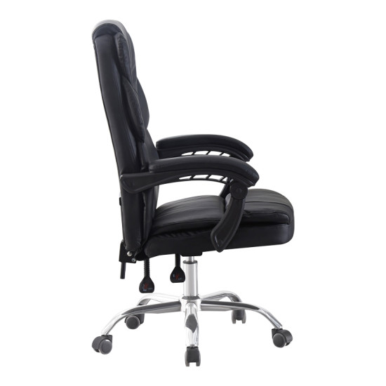 Καρέκλα γραφείου διευθυντή Sanema pu μαύρο 62x67x112-122εκ **