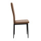 Καρέκλα Parker cappuccino PU με μεταλλικό μαύρο πόδι 41x48x96εκ - 4τμχ. **