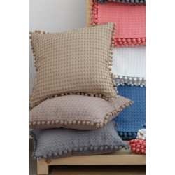 Μαξιλάρι Διακοσμητικό Waffle Cubic Pom Pom Μπλε 1τεμ. Μαξιλάρι Διακοσμητικό Waffle Cubic Pom Pom Μπλε 1τεμ.