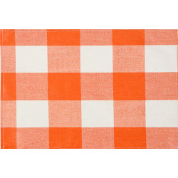 Σουπλά Αδιαβροχοποιημένο Καρώ Πορτοκαλί  1τεμ.